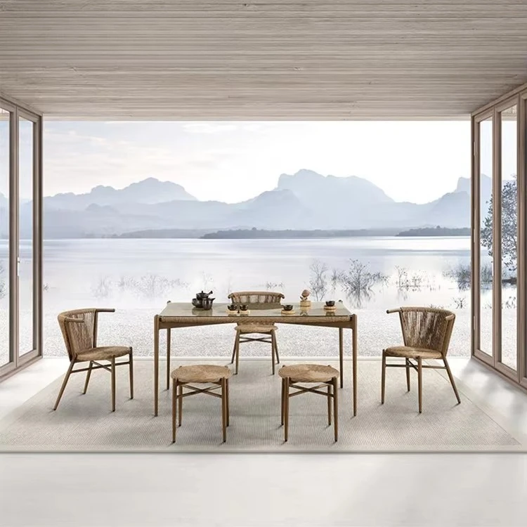 Garden Out Door Furniture Patio Aluminum Restaurant Luxury Outdoor Furniture Sets Waterproof Table and Chair for Balcony