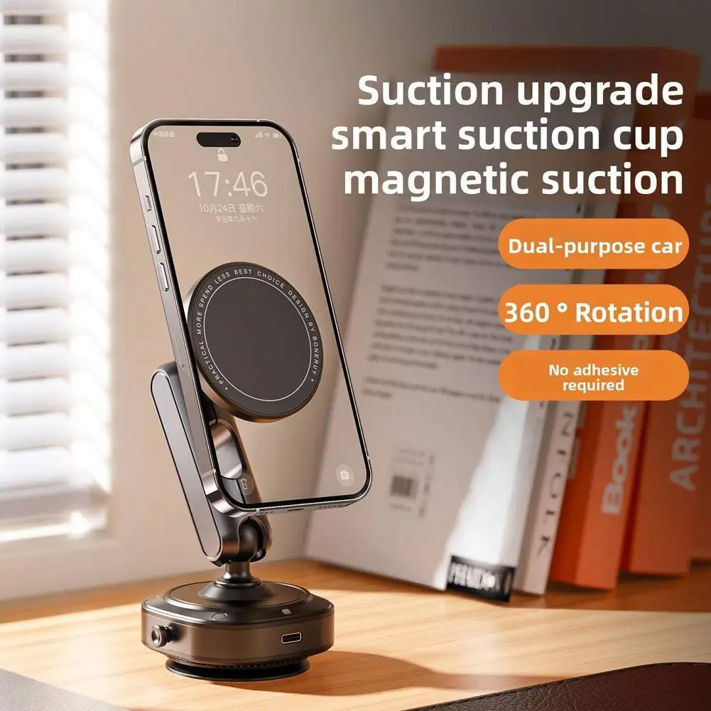

Car Phone Holder For MagSafe Car Mount 3-Axis Design Strong Suction Cup Magnetic Phone Holder 360° Rotation For IPhone