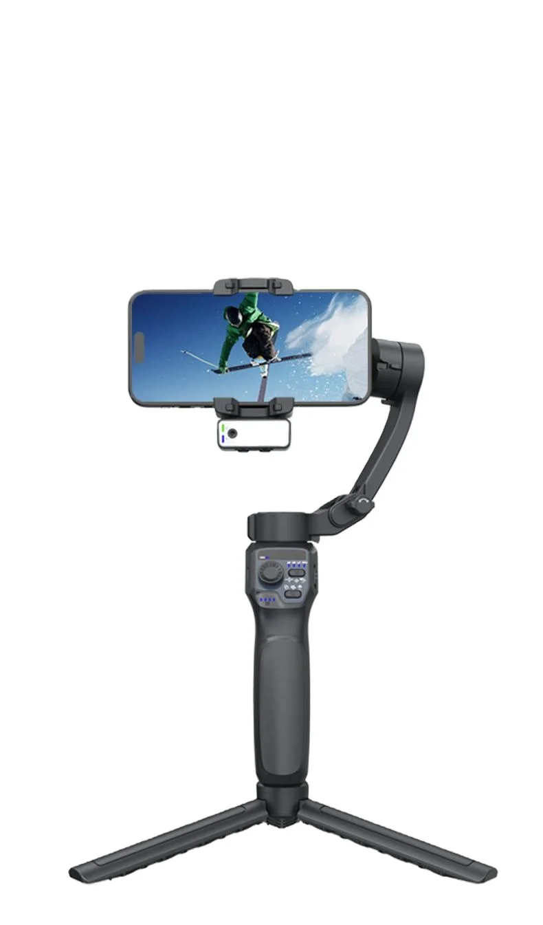 New F12 5-in-1 Gimbal Stabilizer With AI Vision Face & Rotation Tracking Phone Tripod For Camera For Phone Users