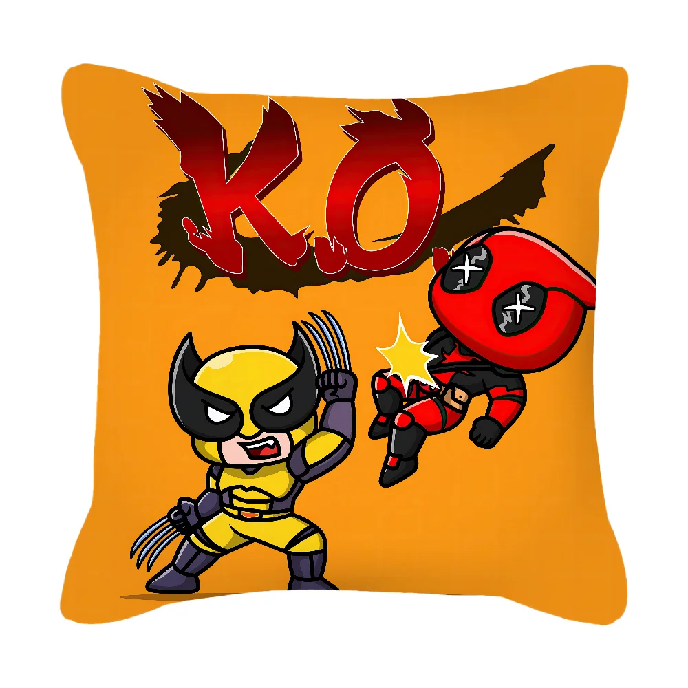 Wolverine and Deadpool Personalized Gift Decorative Pillow Covers Decorative Luxury Christmas Home Decoration Living Room Nordic