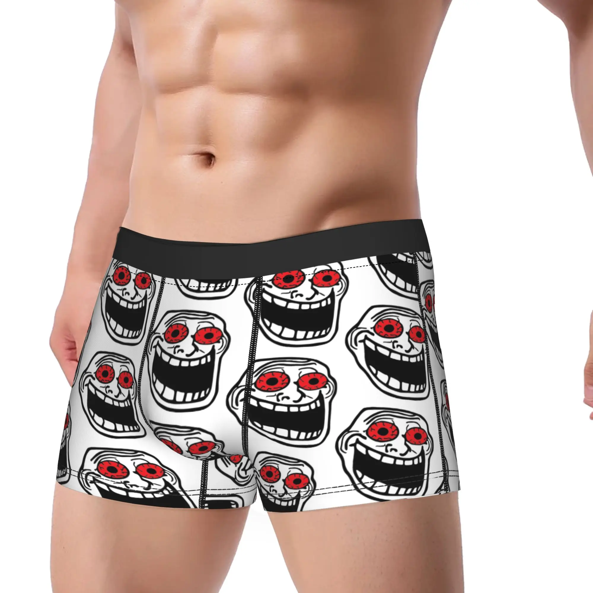 Rage Comic Trollfac Shorts Briefs Crazy  Underwear High Quality Men's Comfortable Boxershorts Printing Plus Size Underpants