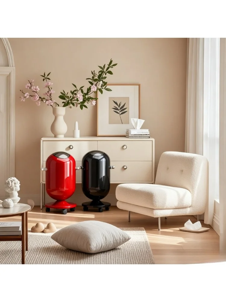 

Мусорное ведро с осциллирующей крышкой и колесами большой вместимости для кухни, спальни, ванной комнаты, домашнего использования, премиум-класса, для хранения