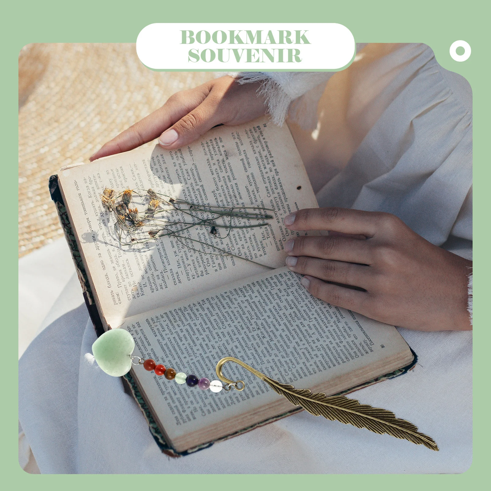 ที่คั่นหนังสือหินธรรมชาติรูปหัวใจ ที่คั่นหน้าโลหะ ที่คั่นหนังสือตกแต่งสวยงาม สำหรับคนรักหนังสือ ของขวัญที่คั่นหนังสือสำหรับผู้หญิง