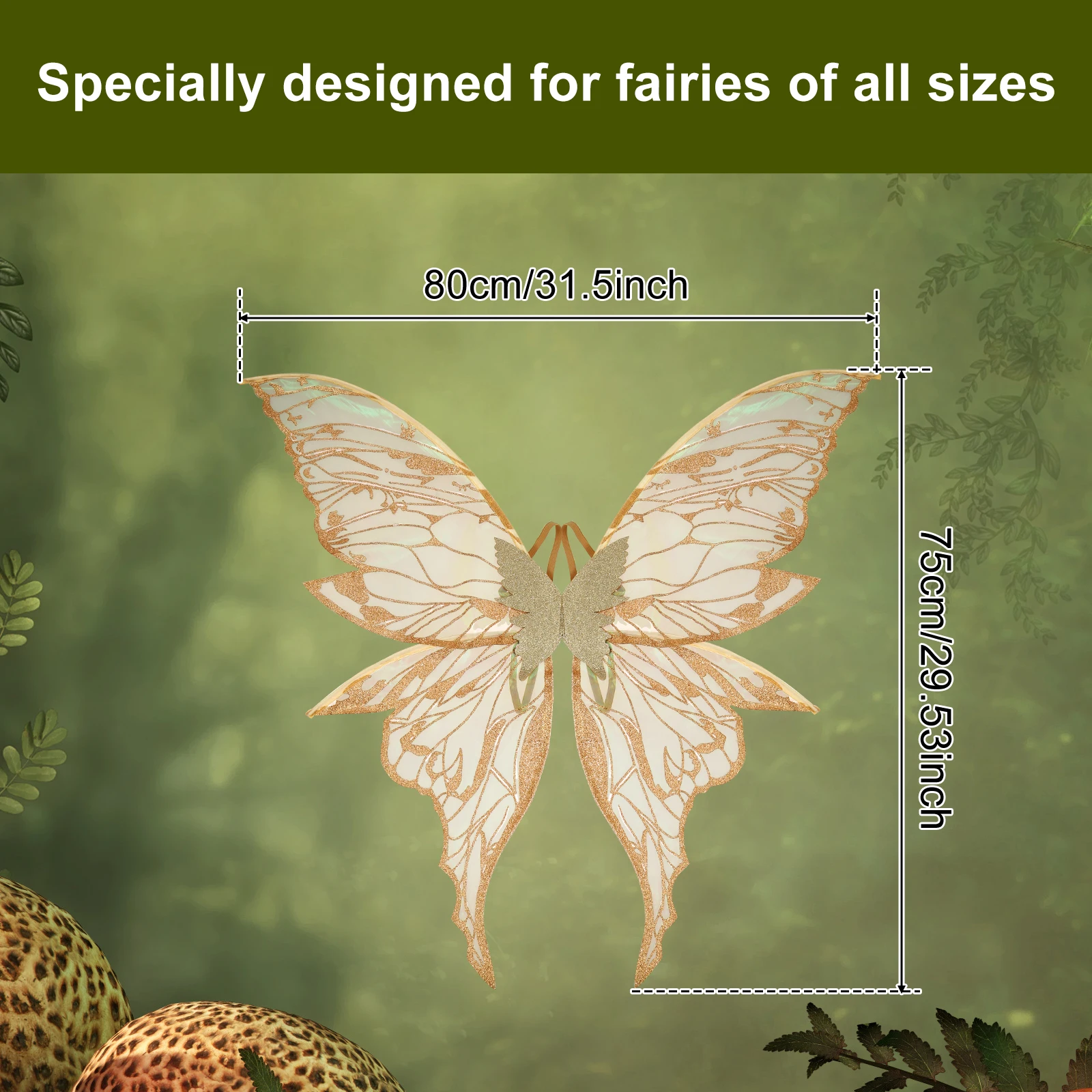 Fee Schmetterling Flügel Dekoration Elf Ohr Flügel Kostüm Engel Flügel Cosplay Kostüm Festliche Party Maskerade Dress Up Requisiten