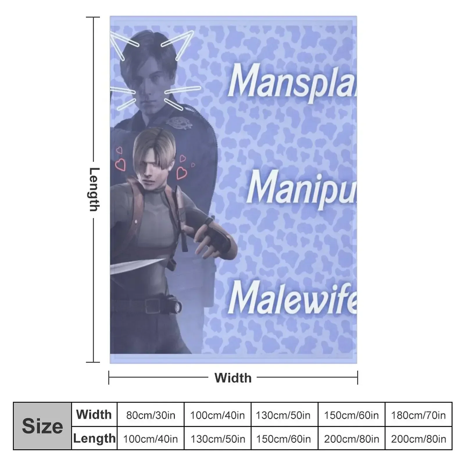 Mansplain, Manipulate, Malewife Leon (Cow) Throw Blanket Custom manga christmas decoration Luxury Brand Blankets