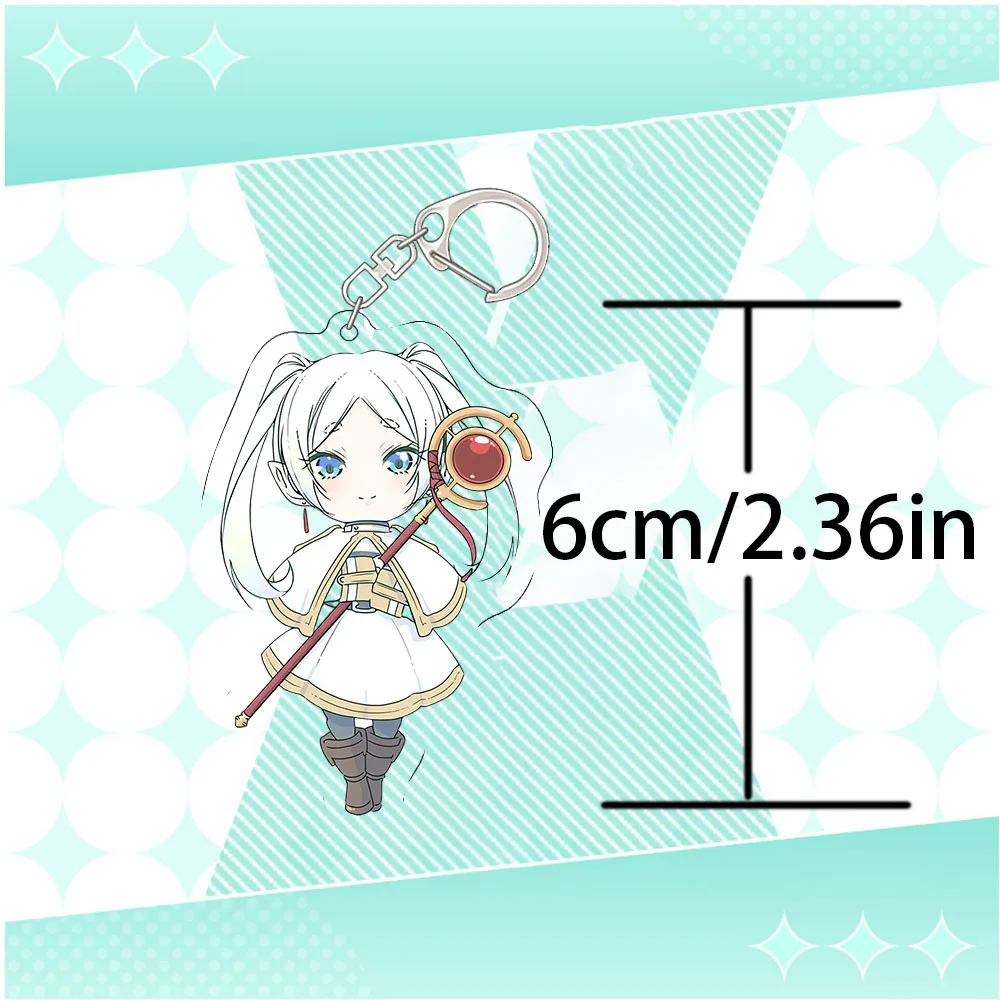 Frieren Anime Acrylic Keyring Model Cartoon Keychain Cosplaying Cute Backpack Pendant Accessories Fans Gift
