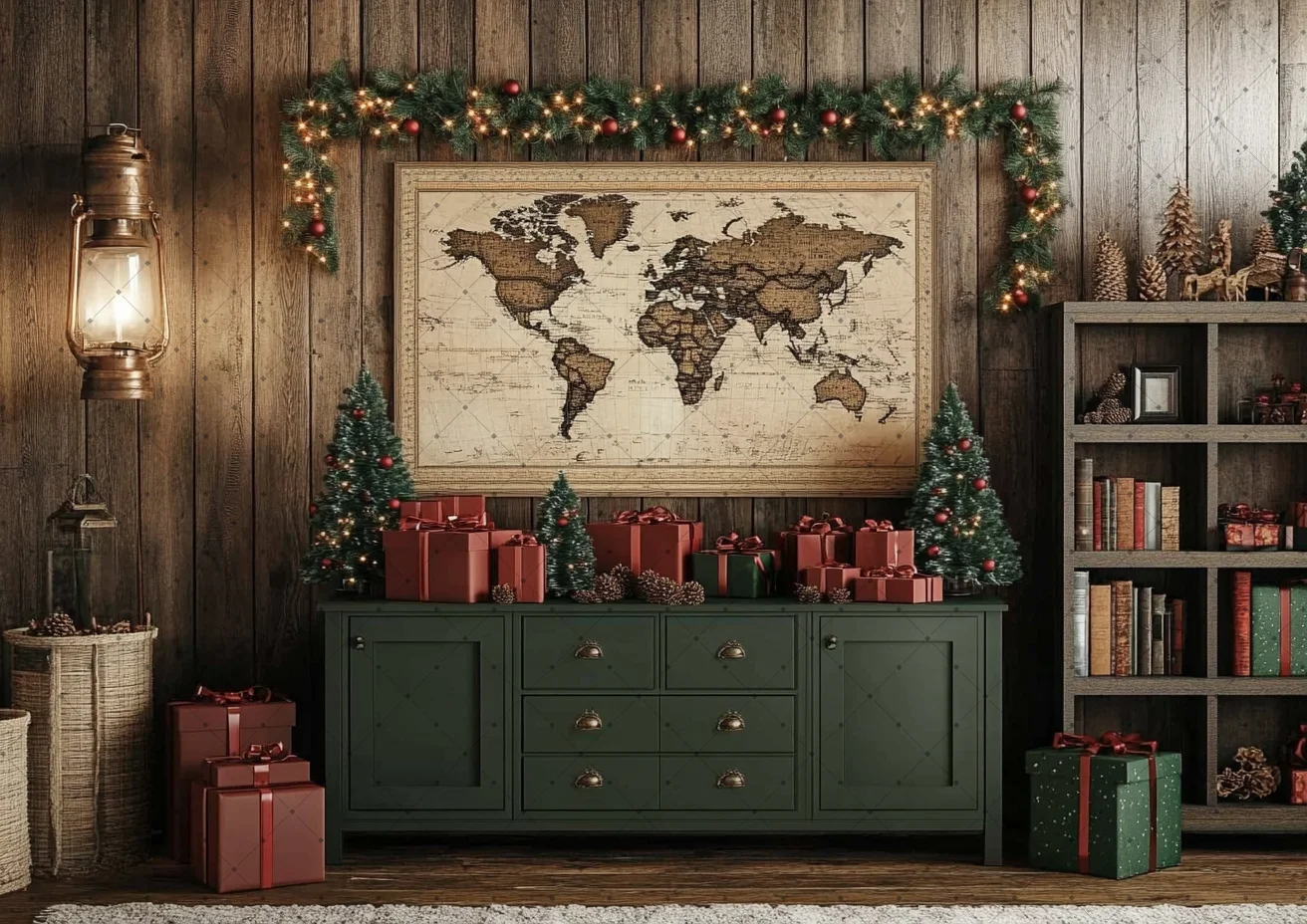 Vintage Wooden Wall Christmas  - огляд і ціна Photography Mapped