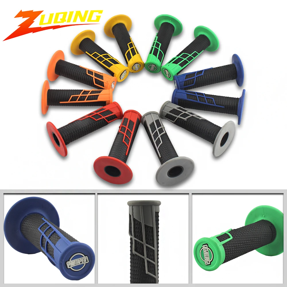 

6 Color Universal Motorcycle Motocross Rubber Handles Grips Handlebars Pitbike MX Grip Twist GEL GP Moto Parts Enduro