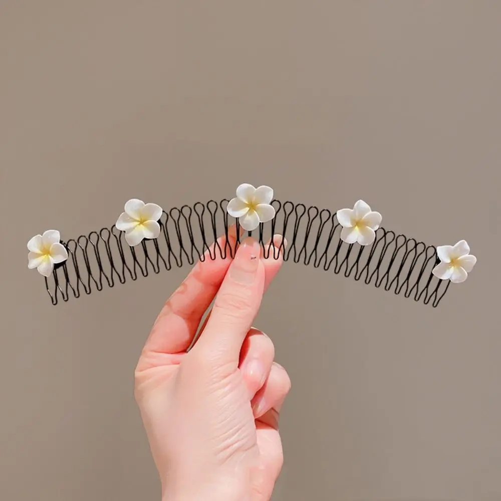 

Cute Spring U Shape Hair Styling Comb Headband Fixed Combs Invisible Extra Hair Holder Flower Headwear Flower Hairpin Decoration