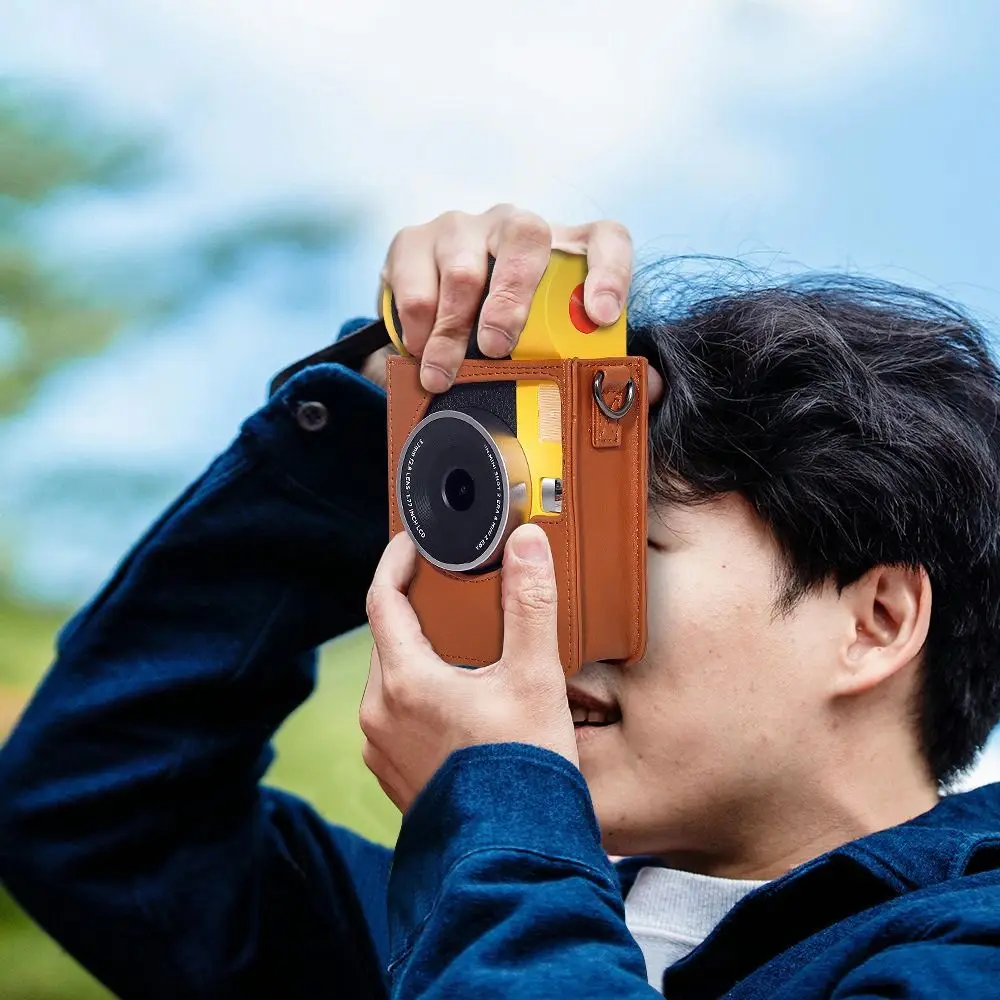 Picture 6: with Shoulder Strap Instant Camera Case Anti Scratch PU Leather Storage Bag Shockproof for Kodak Mini Shot 2 Era MS200