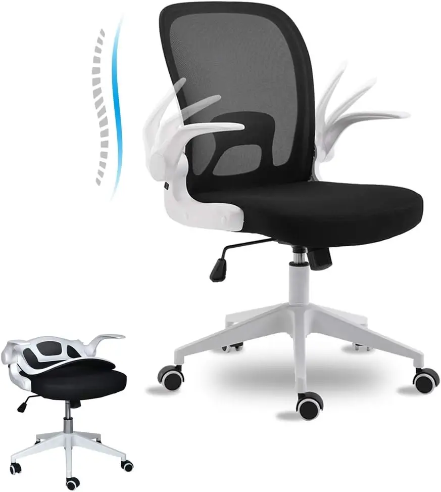 

Home Office Desk Chairs- Ergonomic Office Chair with Lumbar Support- Foldable Mesh Backrest Computer Task Desk Chair with Adjust