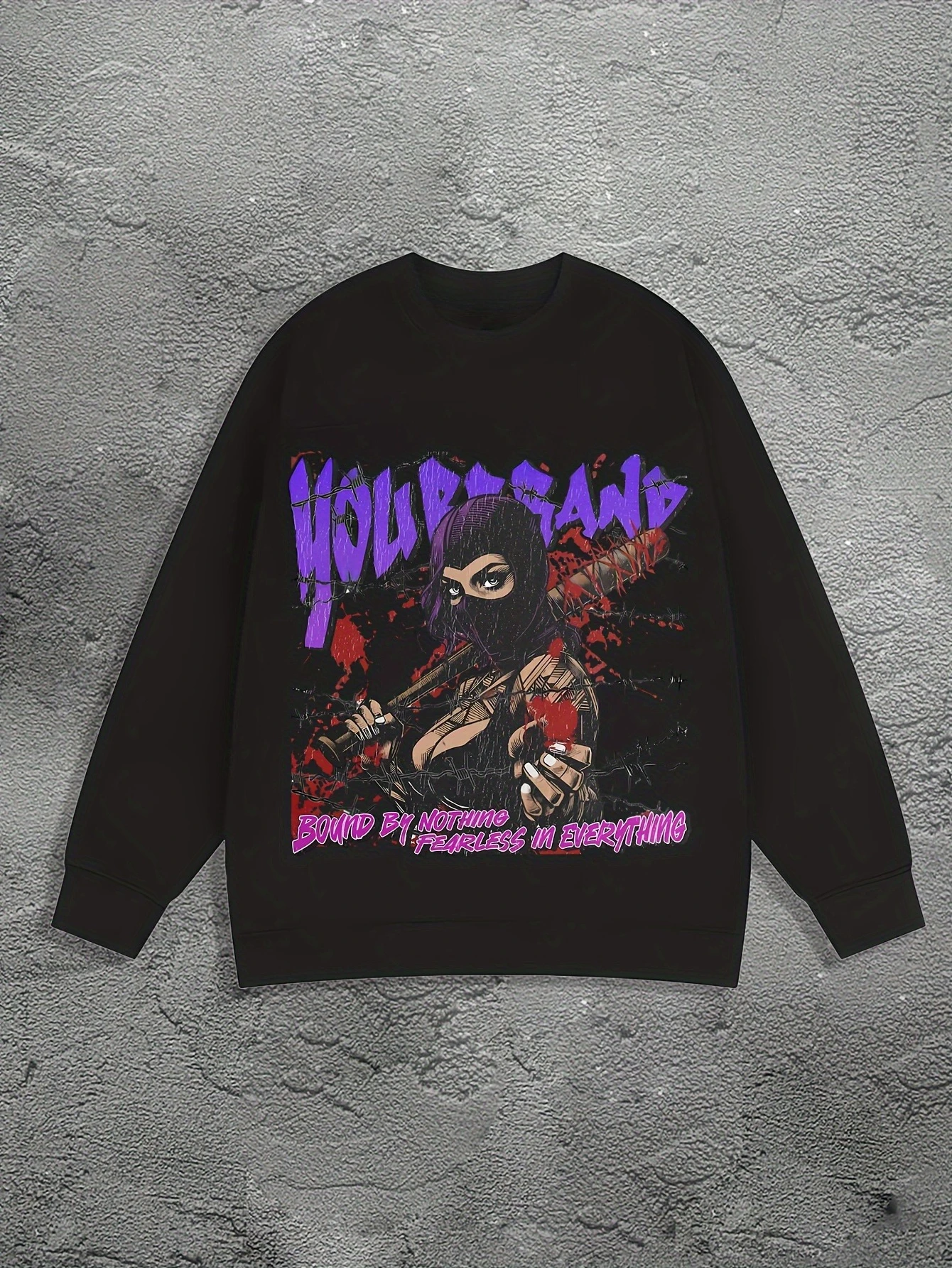 

Retro Hip-hop Graphic Printing Autumn and Winter Men's and Women's Sweatshirts Casual Loose Outdoor Street Sports Training Brand