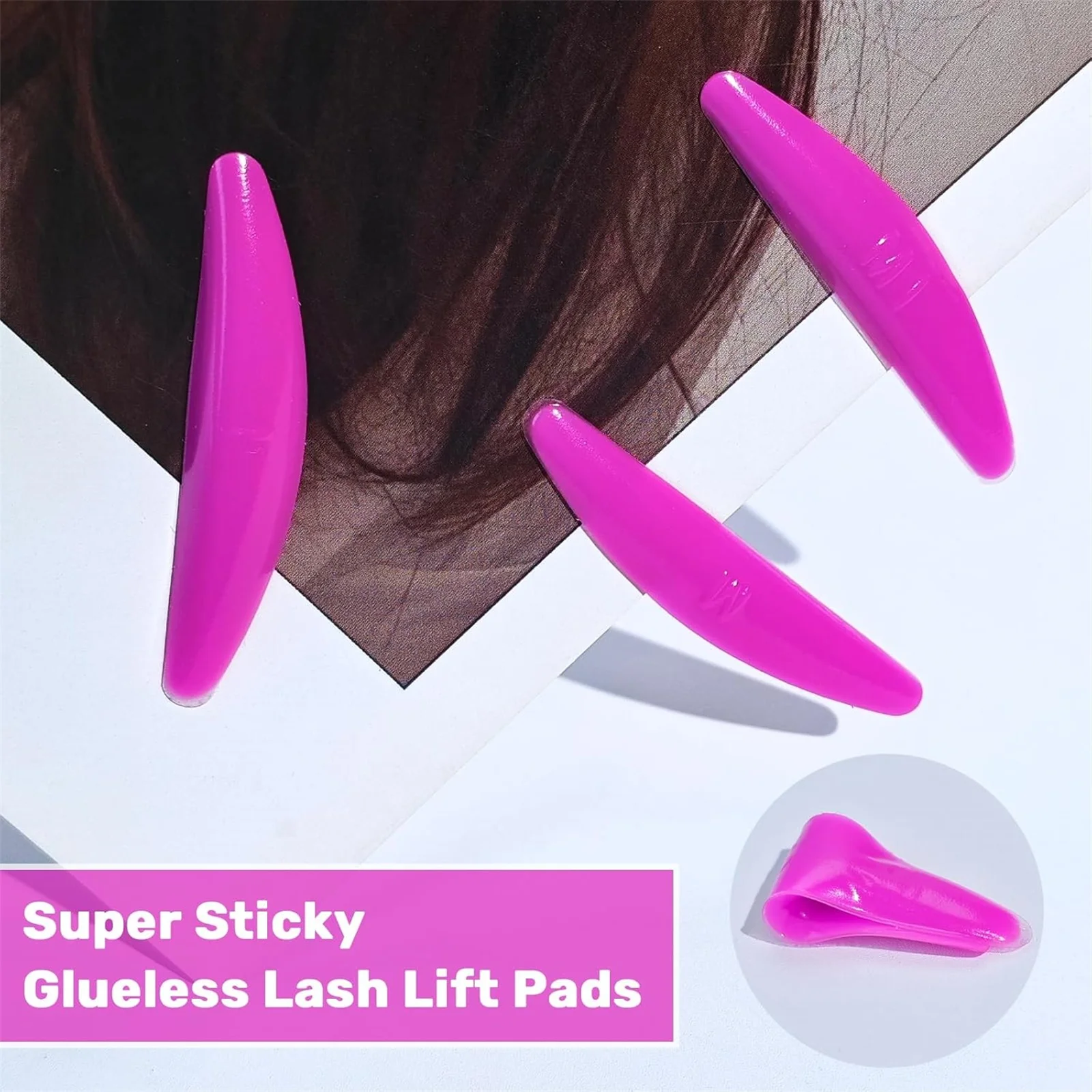 Libeauty 10枚入り ラッシュリフトパッド 粘着式 まつげパーマパッド 接着剤不要 再利用可能 ソフト ラッシュリフトシールド まつげリフト用