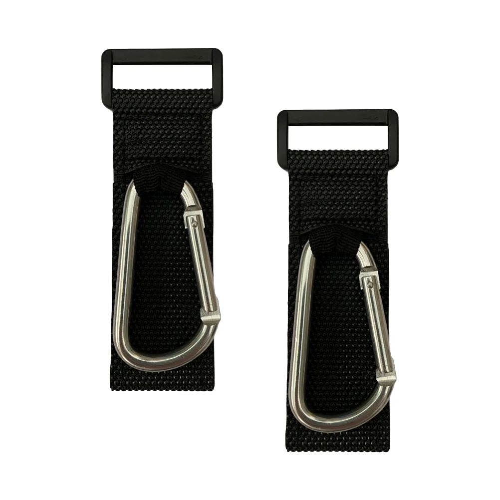 

2 Pcs Stroller Clip Metal Carabiner Bag Hanging Organizer Motorbike Pu Hanger Hooks Pushchair Wagon