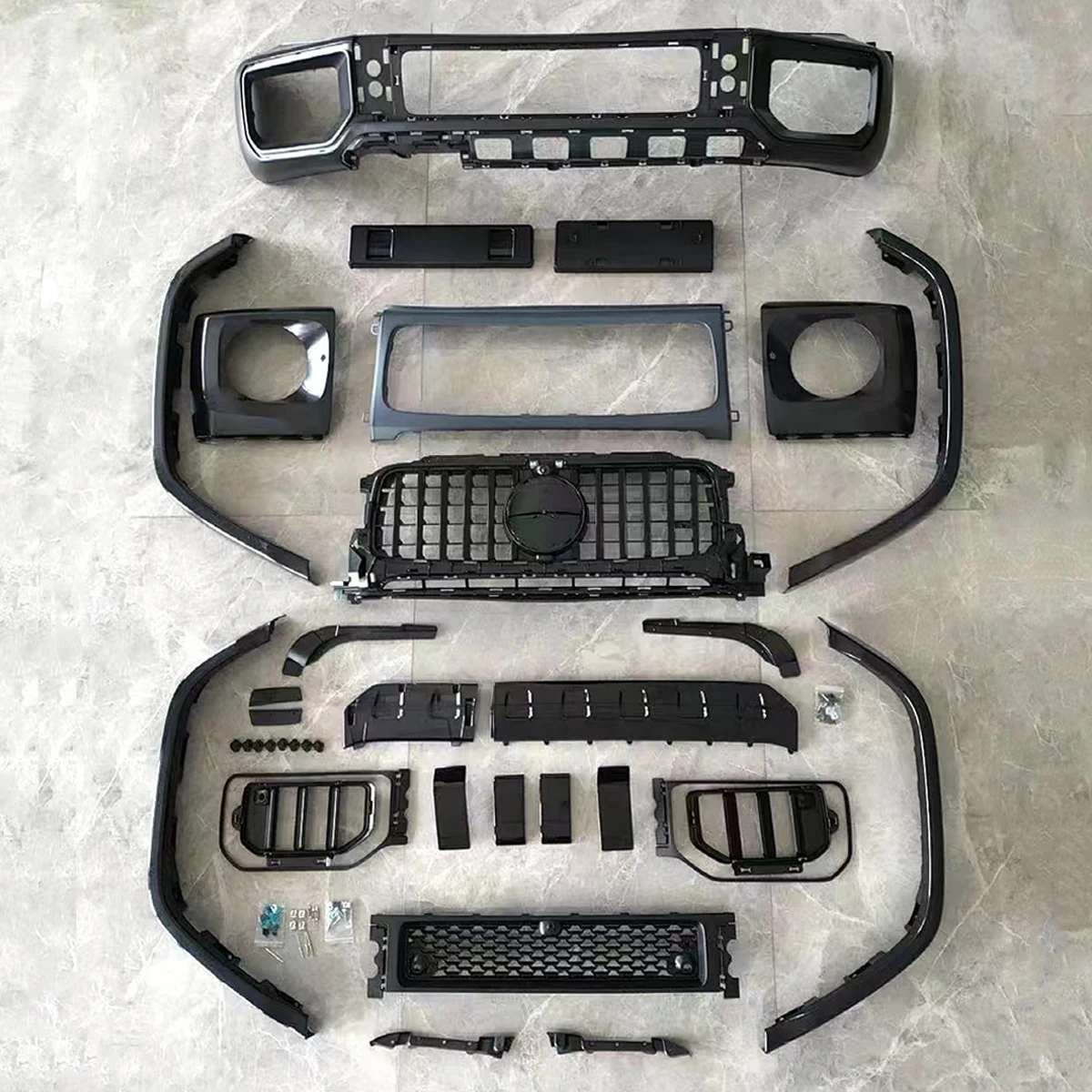 Upgrade to W465 2025 G63 style grille front bumper body kit  For Mercedes Benz G Class W464 2019-2024.