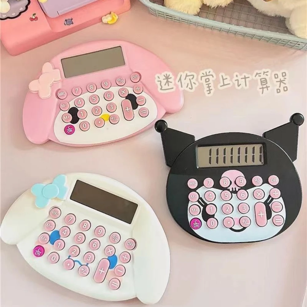 New Sanrio animation peripheral cartoon calculator Cinnamoroll Kuromi My Melody convenient mini computer cute girl heart gift