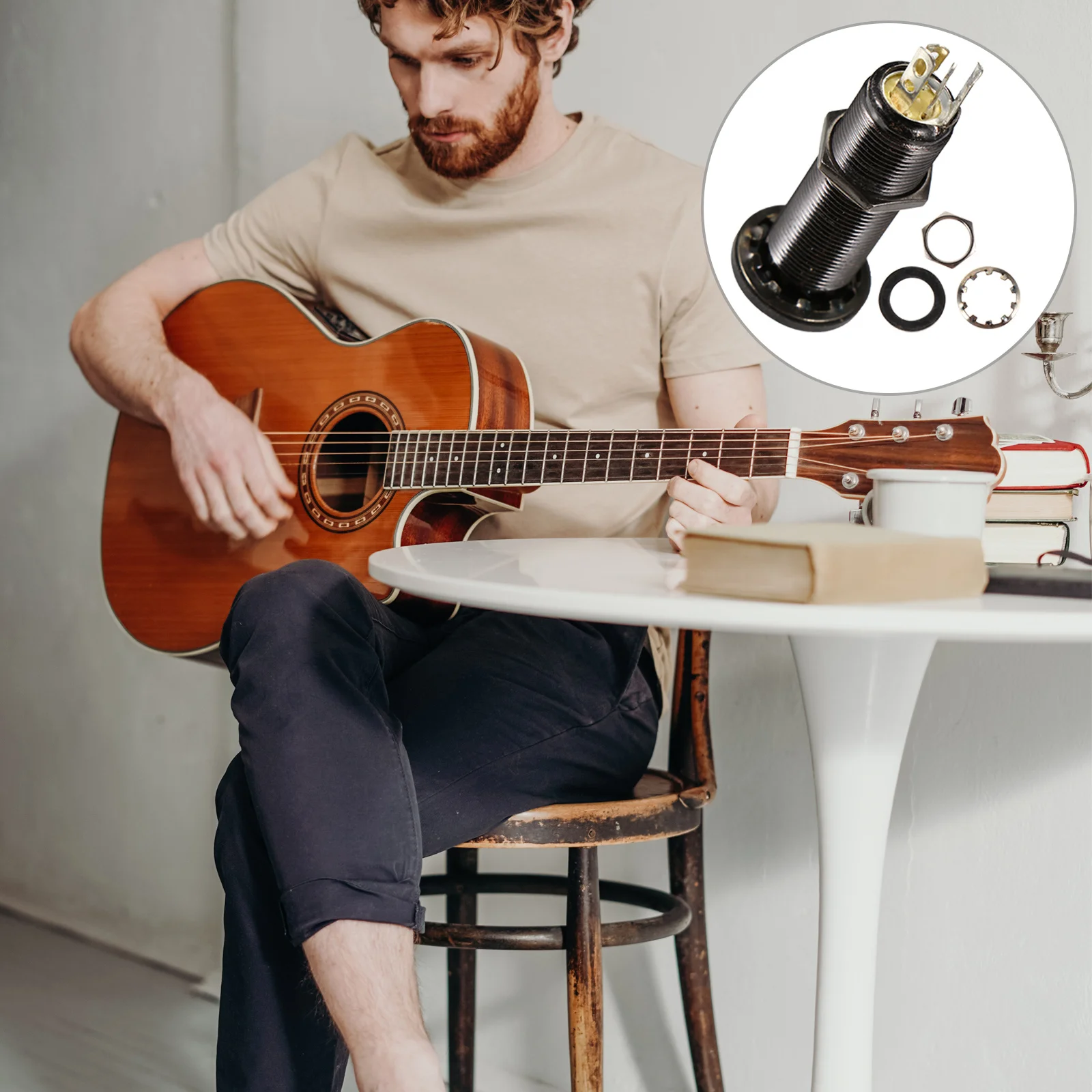 

Guitar Jack Socket Flush Mount Stereo Output Input Plug For Electric Acoustic Guitar Bass Accessories Instrument Parts