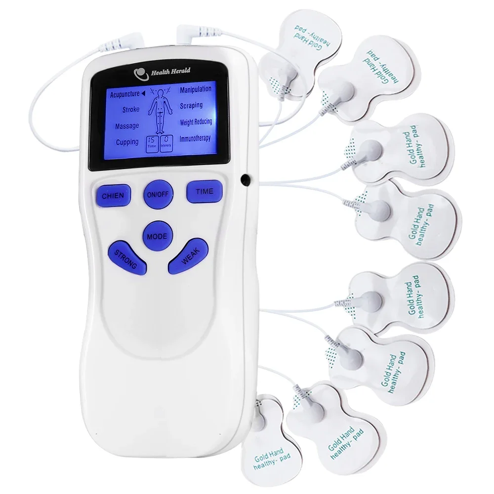 8-Modus Elektrischer EMS Muskelstimulator Akupunktur TENS Elektrostimulations-Massagegerät Digitaler Massage-Impuls Elektrostimulator – Detail 18