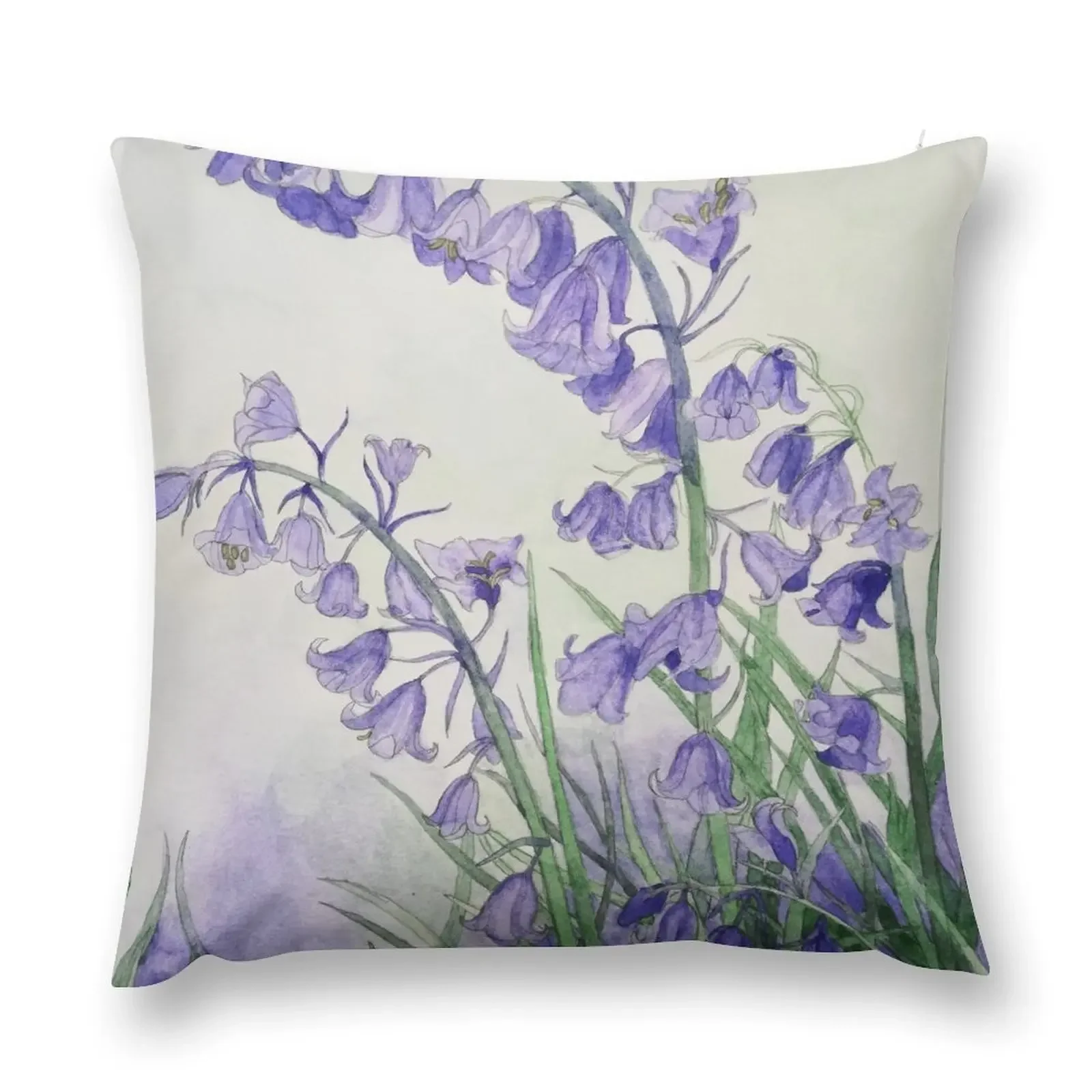 Bluebells watercolour painting Throw Pillow Sofa Cushion Bed pillowcases pillow