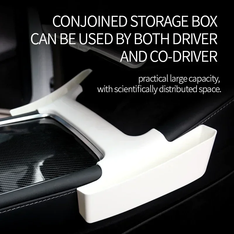 For Tesla Model 3 Y Side Gap Storage Box Center Console Armrest Both Sides Telephone Organizer Car Interior Modification Stowing