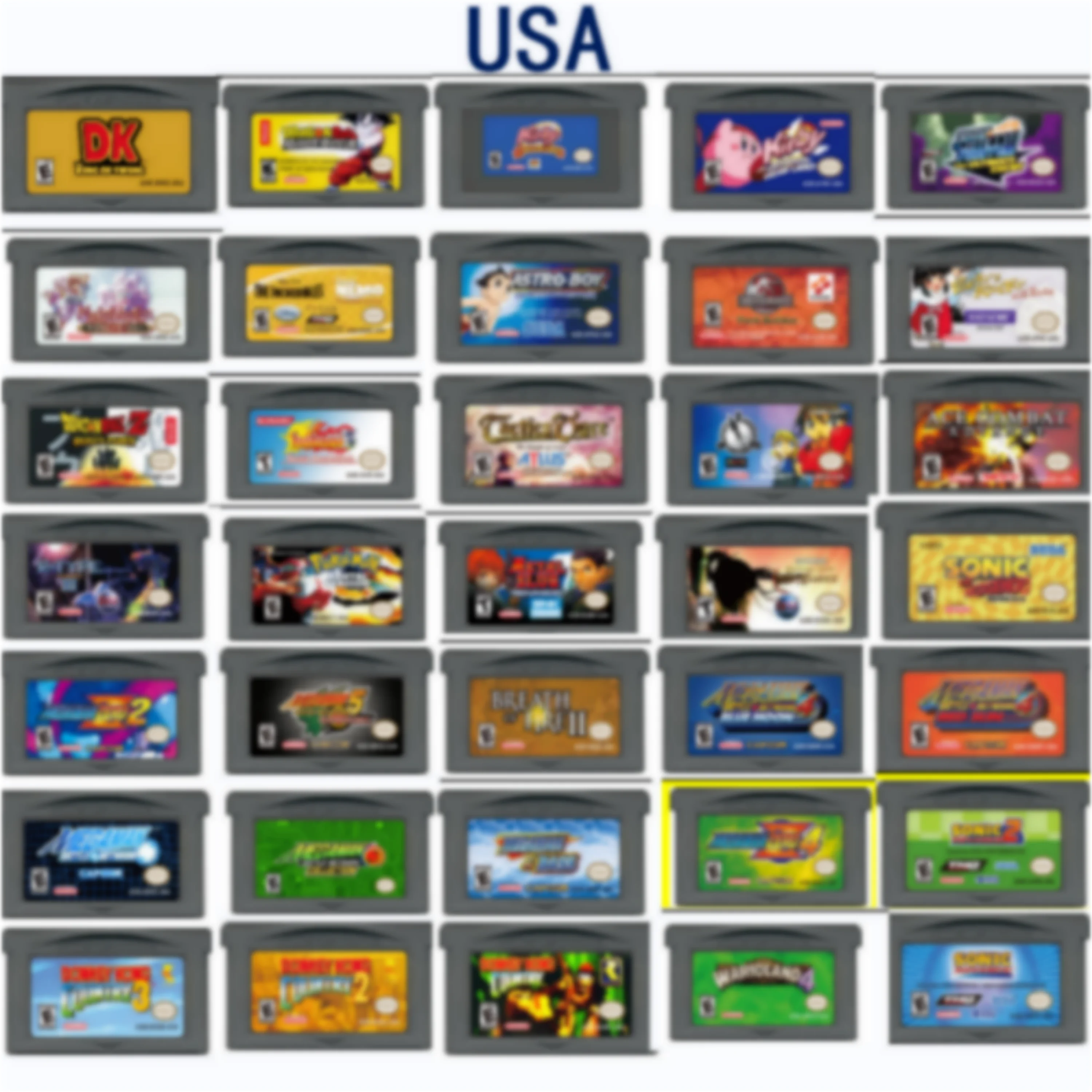 

GBA 32-битный картридж для видеоигр, карта игровой консоли Kkirby Mmega Man Rayman The King of Ffighters для фанатов, подарок