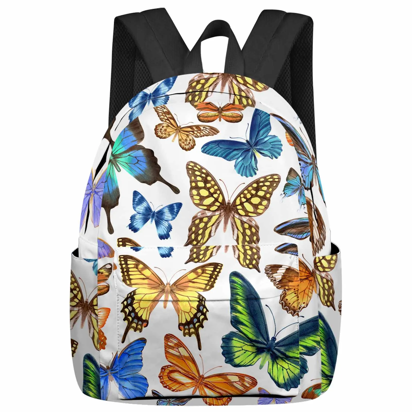 

Vintage Watercolor Butterfly Texture Backpack School Bags for Teenagers Students Laptop Bag Women's Casual Travel Backpack