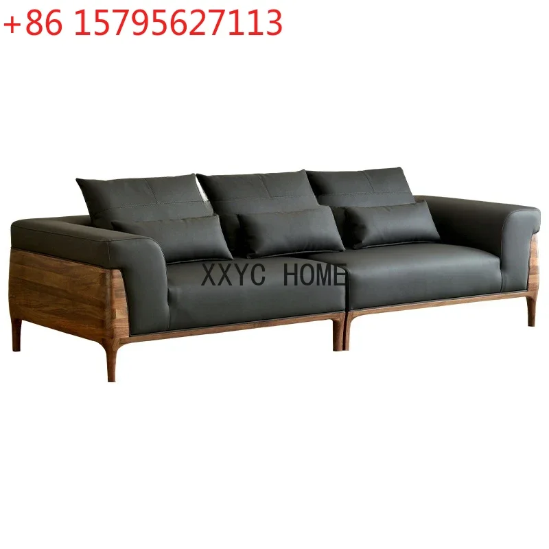 

North American Black Walnut Solid Wood Sofa Combination Light Luxury Solid Wood Sofa