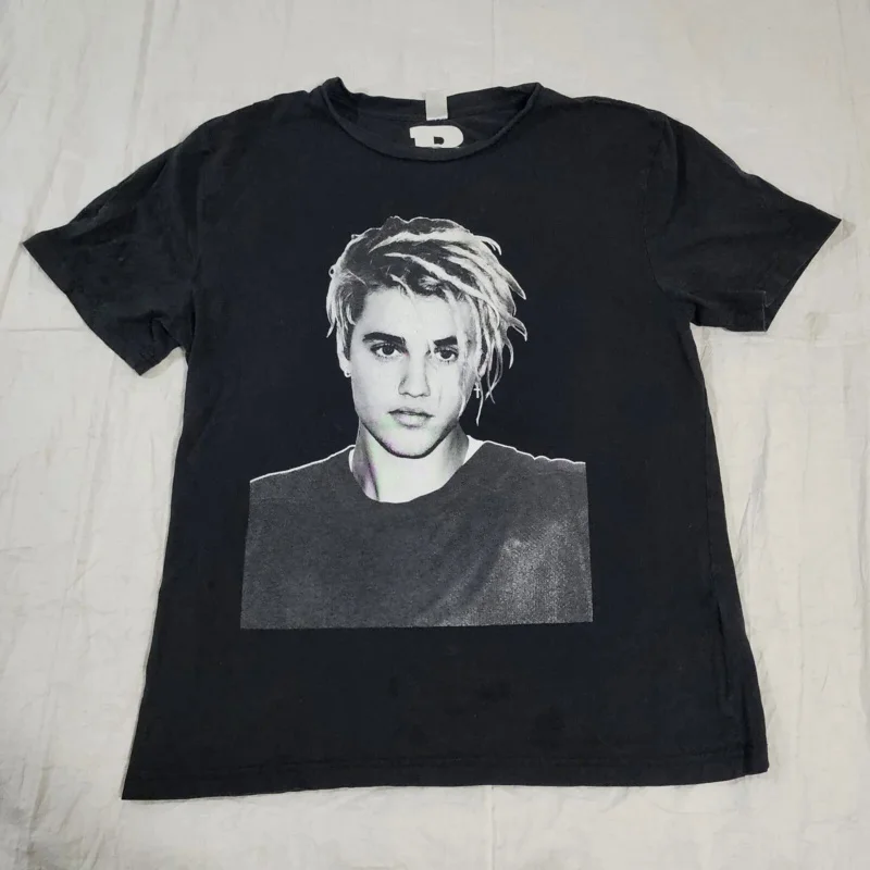 Justin Team Bieber 2017 Tour Adult Black Concert T-Shirt Size Medium