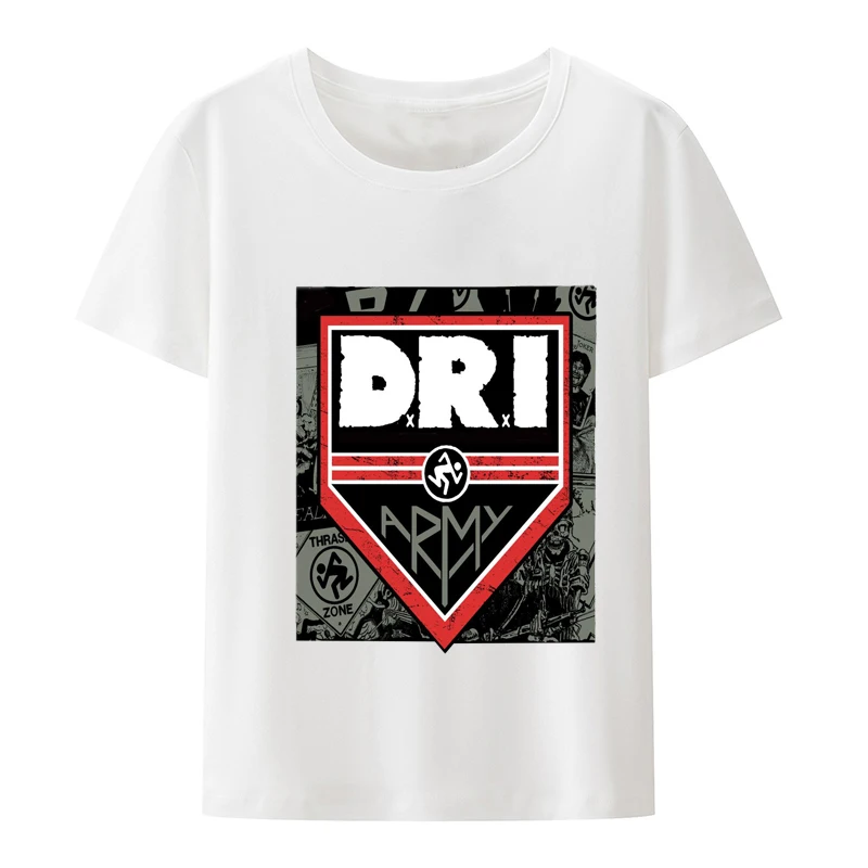 D.R.I.  Dirty Rotten Imbeciles  T Shirt  for Men Skanker Band Logo New   Mens Black T-shirt for Men Hip-hop  Men Clothing