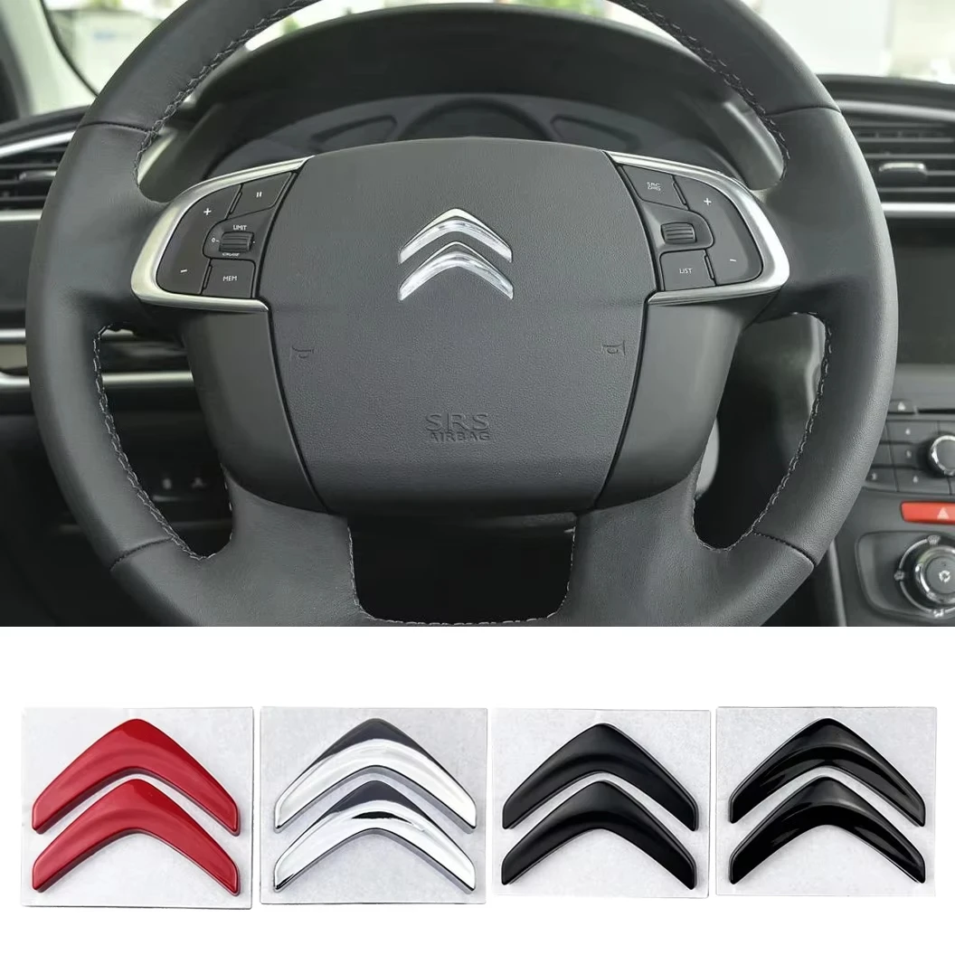 Emblema Adesivo Central para Volante de Carro para Citroen C1 C2 C3 C4L C5 C-Elysee DS3 Xsara Berlingo Jumpy Picasso Acessórios
