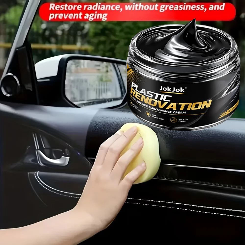 30G Multi-Purpose Car Plastic Leather Repair Paste Scratch Remover Anti-Aging Polishing Wax for Interior Seats Steering Wheel