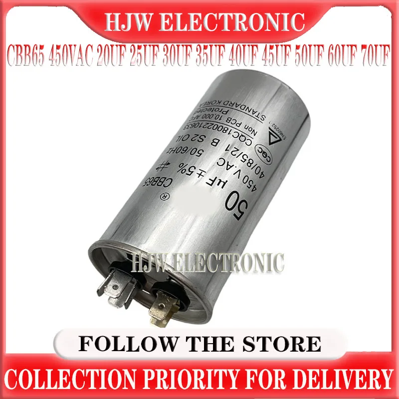 

AC Motor Capacitor Air Conditioner Compressor Start Capacitor CBB65 450VAC 20uF 25uF 30uF 35uF 40uF 45uF 50uF 60uF 70uF