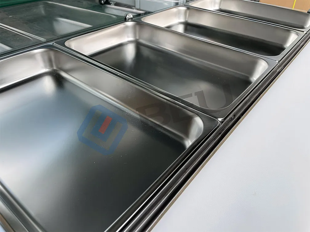 Single-Temperature Stainless Steel Under Counter Pizza Prep Table Cooler Salad Bar Sandwich Display Refrigerator Salad Display