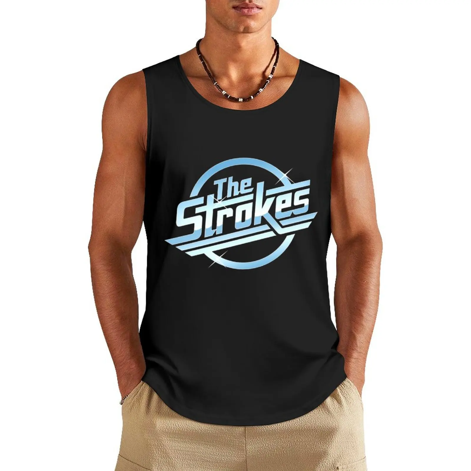 

Strokes Tank Top Men's summer clothes singlets for men Men's gym t-shirt