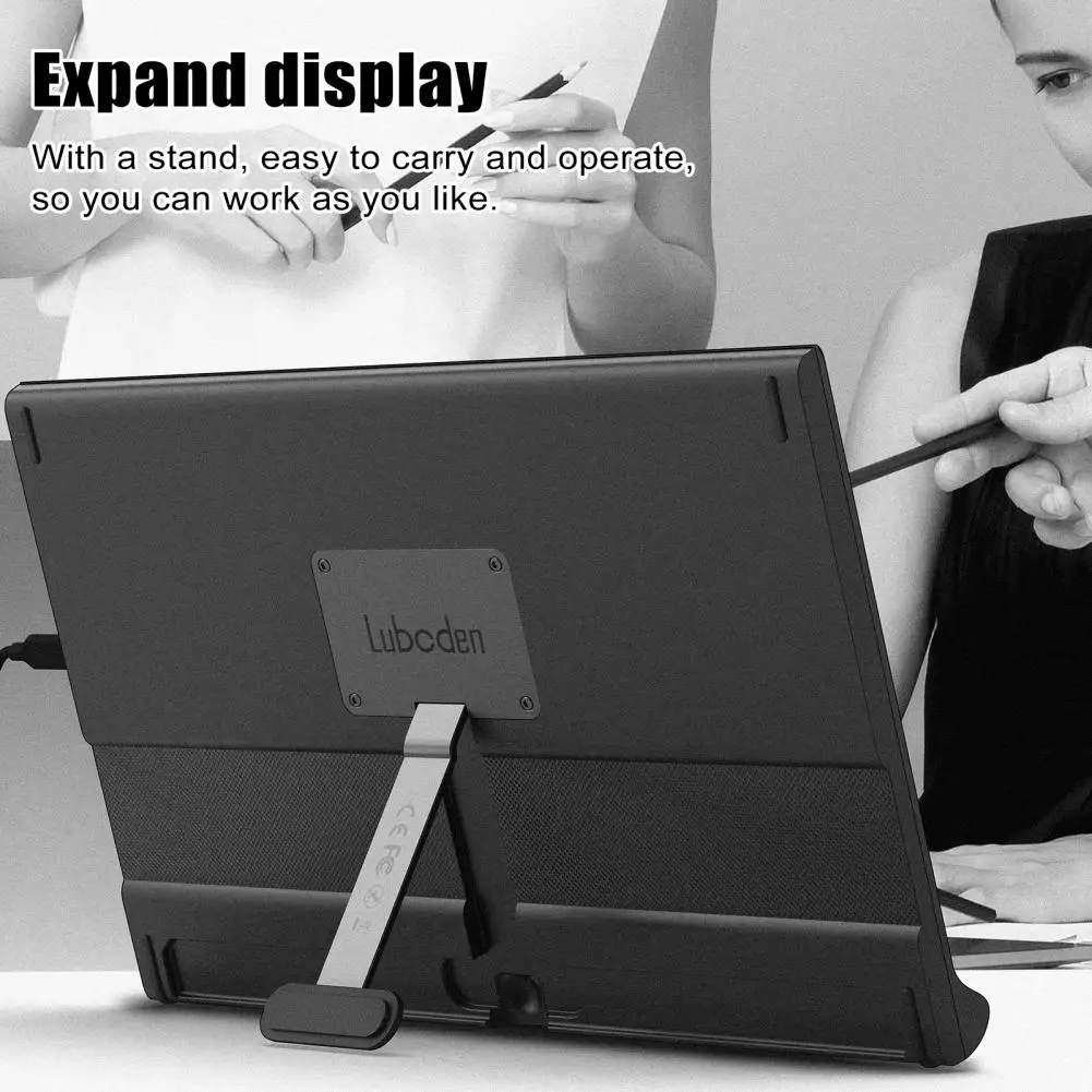 15.6-inch FHD IPS Laptop Expansion Screen Monitor With Holder 1080P Portable EM1561 Expansion Screen Laptop Gaming