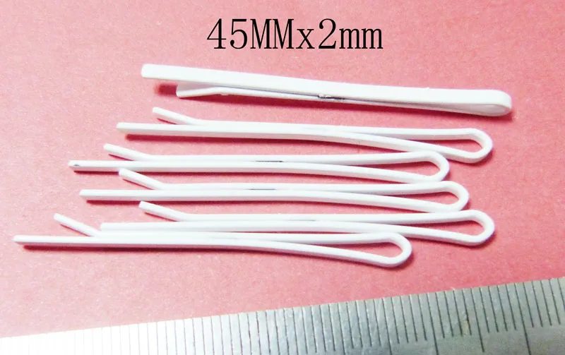 1000PCS   White nurse hairpin 45MMX2MM