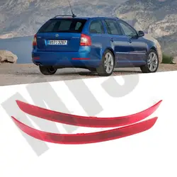 Couvercle de réflecteur de pare-chocs arrière pour Skoda Octavia RS, feux stop à iode automatique, feux de freinage, 2010-2014, 1Z0945105, 1Z0945106