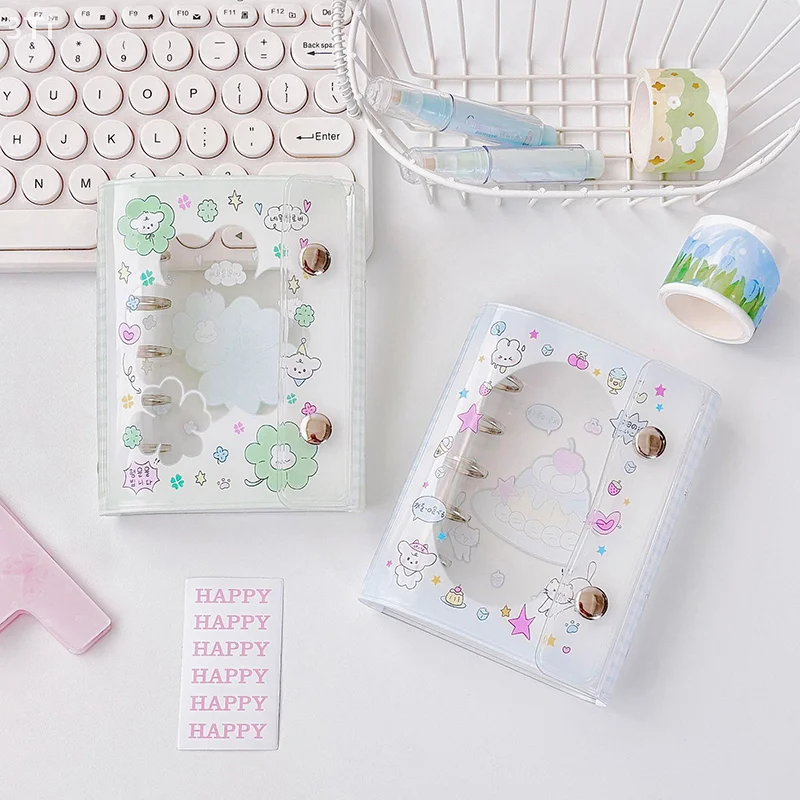 M5 귀여운 만화 바인더 커버 스케치북 액세서리 일기 루스 리프 노트 사진 카드 앨범 사무용품