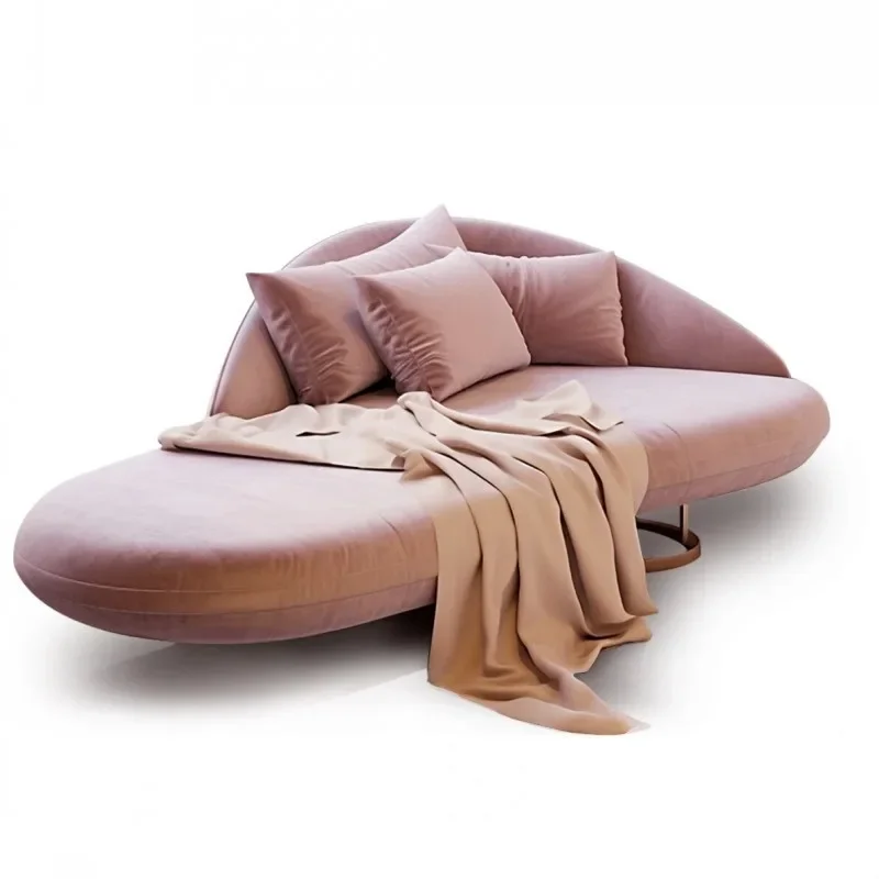 

Concubine chair Fabric recliner American light luxury flannel beauty couch Modern Internet celebrity bedside stool sofa