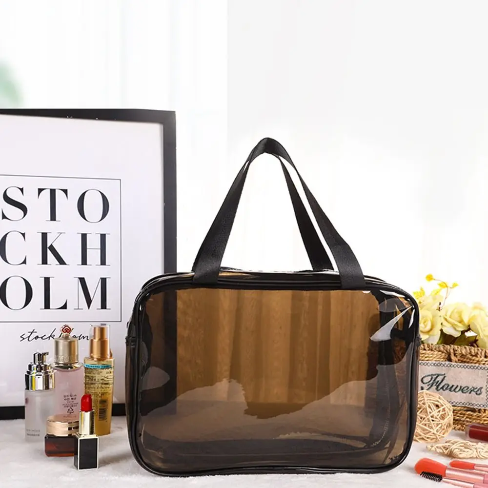 Multifunction Transparent Cosmetic Bag Dry and Wet Separation PVC Cosmetic Storage Bag Large Capacity Waterproof Makeup Bag