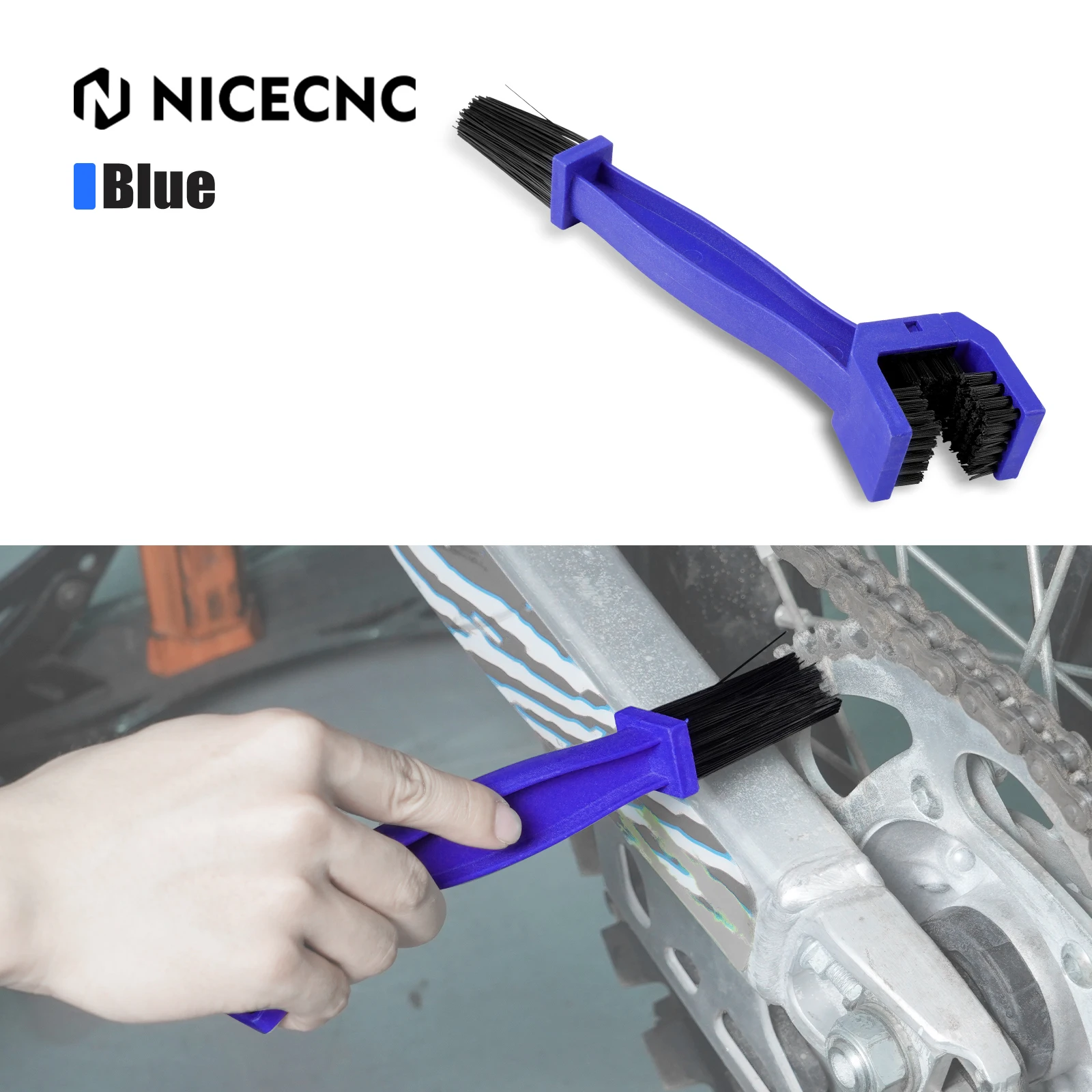 Motorcycle Bicycle Chain Clean Brush Gear Grunge Brush Cleaner Outdoor Cleaner Scrubber Tool Universal Off-Road Dirt Pit Bike