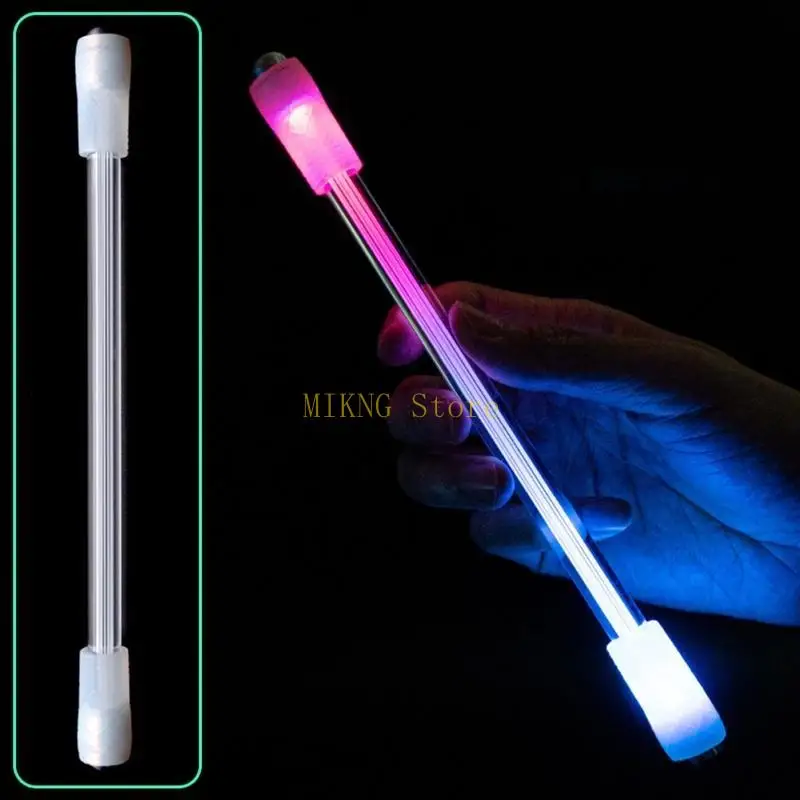 Colorful Spinning Pen Finger Rotating Pen with LED Lights Anti-slip Detachable Best Sale