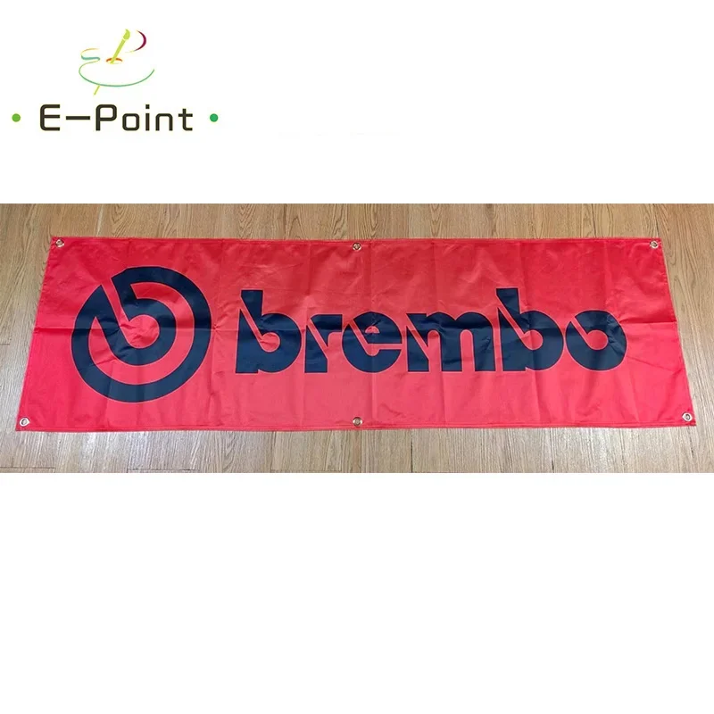 130G 150D Material Brembo Red Car Banner 1.5ft*5ft (45*150cm) Size for Home Flag Indoor Outdoor Decor yhx184