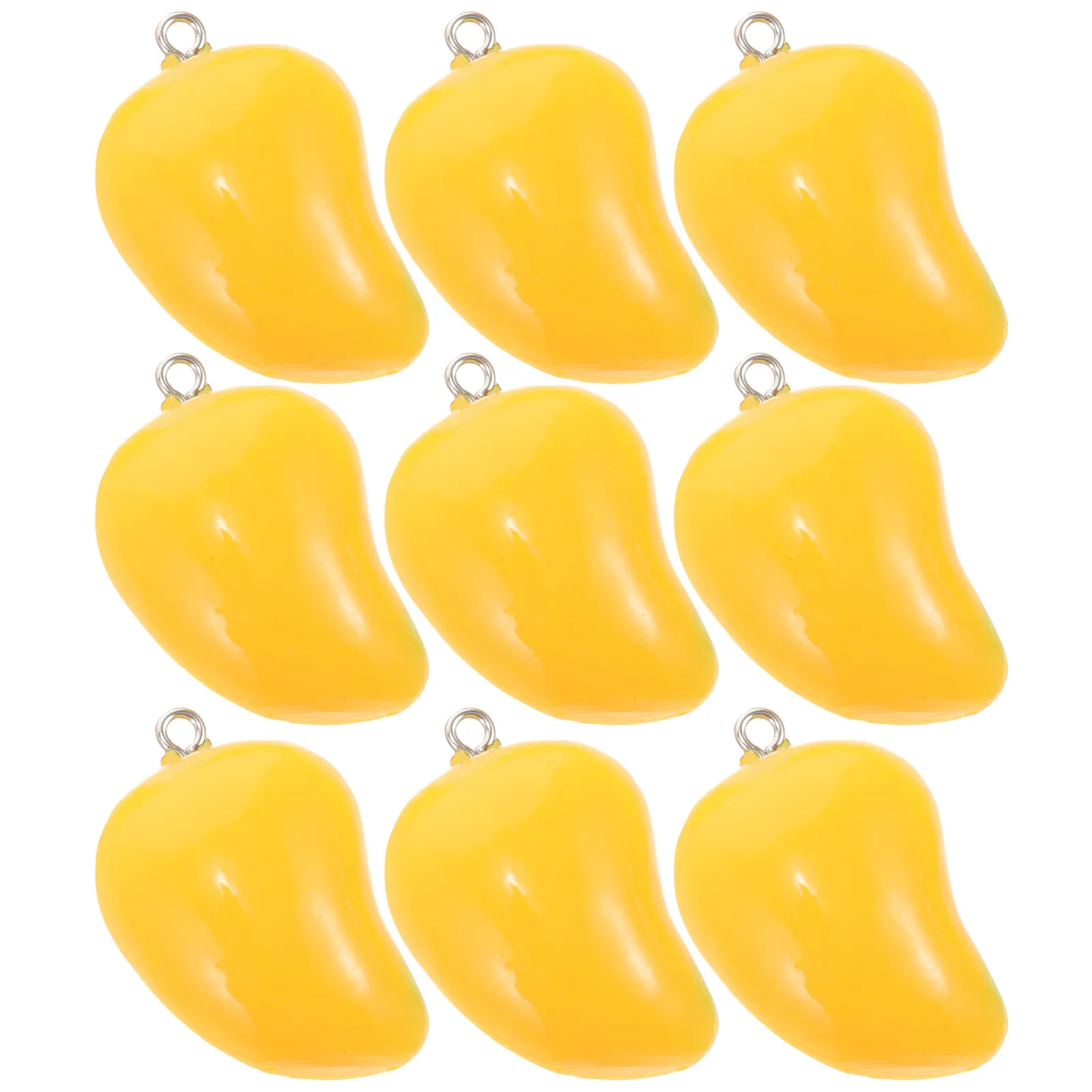 

10 шт. маленьких подвесок в форме манго, реалистичные, из металла и смолы, для изготовления ювелирных изделий своими руками: ожерелий, серег, браслетов, брелоков, украшений