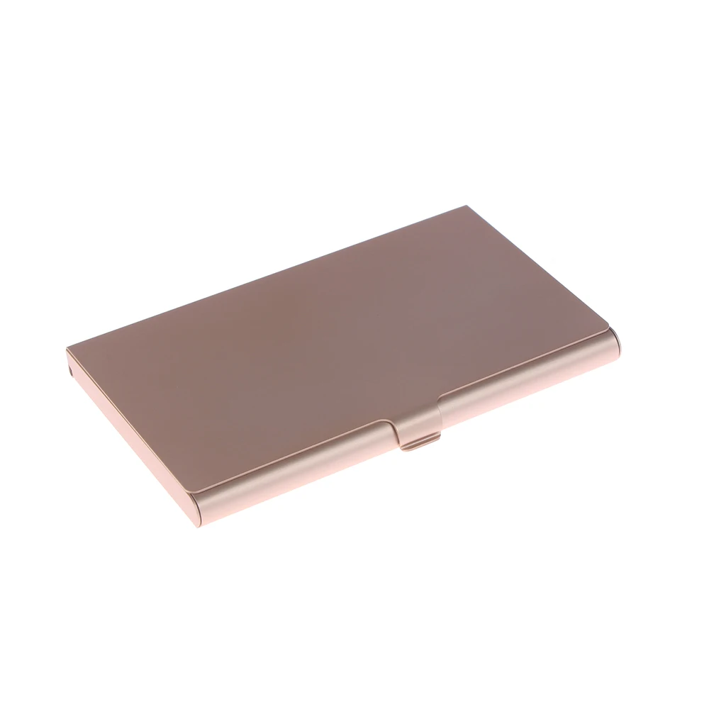 صندوق حامل البطاقات المعدنية من الألومنيوم لبطاقات العمل وحقيبة تخزين البطاقات البريدية المحمولة ذات سعة كبيرة للرجال والنساء