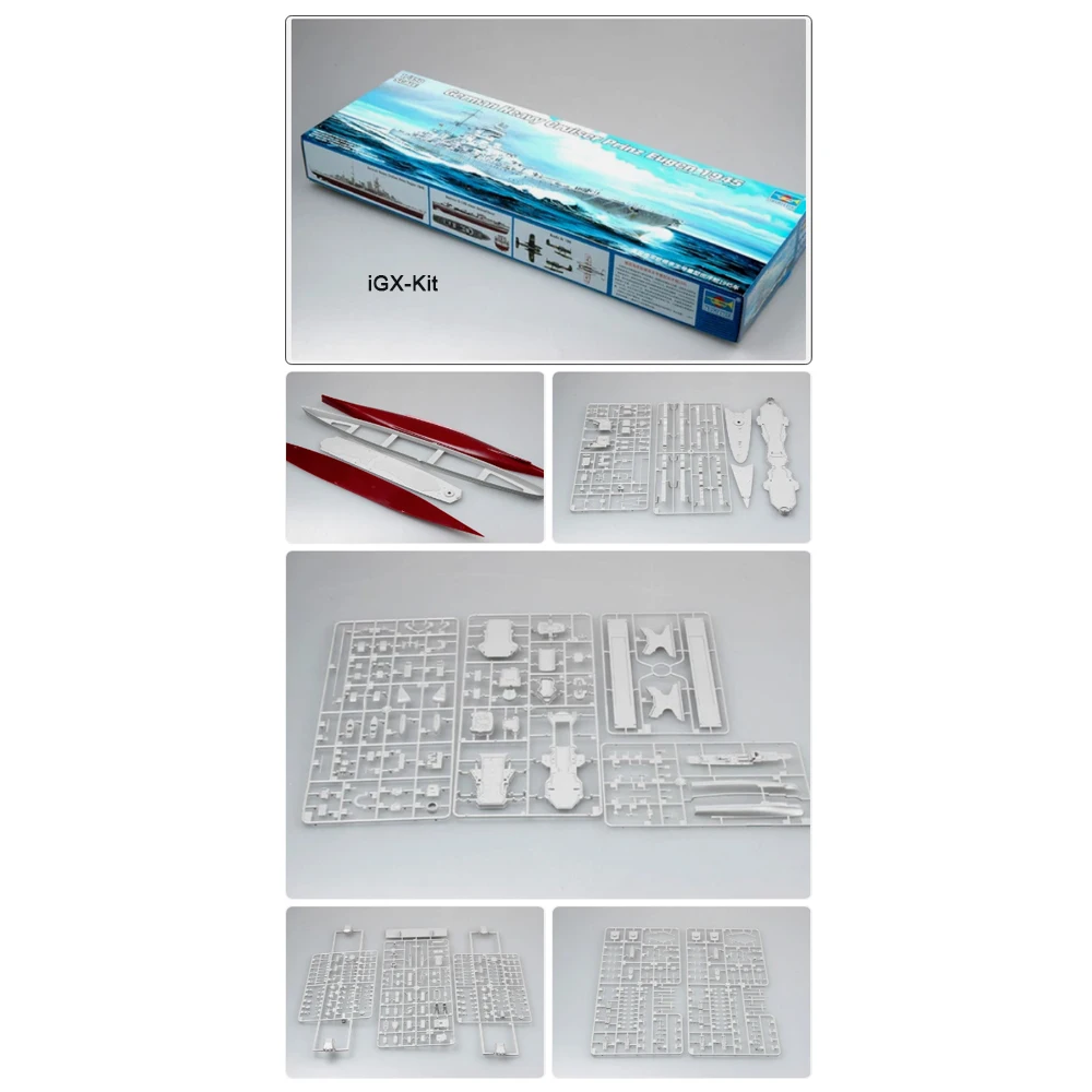 

Trumpeter 05313 1:350 Scale German Heavy Cruiser Prince Eugene Ship Display Collectible Toy Plastic Assembly Building Model Kit