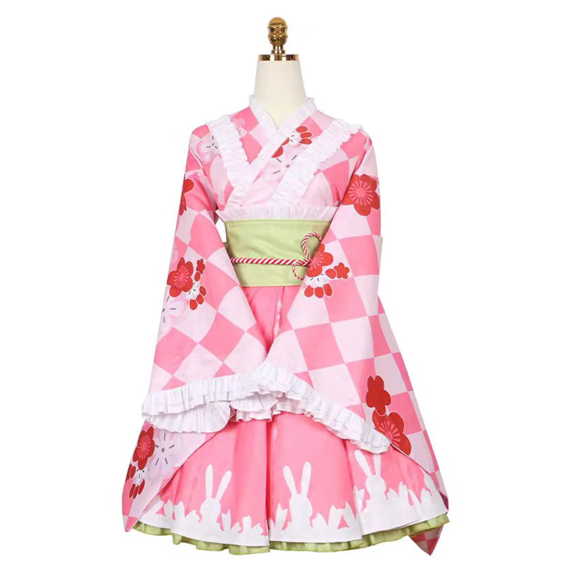 

Аниме Cos Sora Kasugano Косплей Костюм Розовый Kawaii Лолита Кимоно Хэллоуин Вечерние Наряды