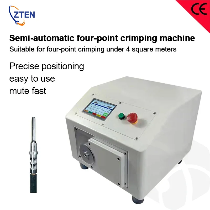 

3T/500W Semi Automatic Four-point Crimping Machine 0.1-4mm Square Terminal Machine New Energy Vehicle Wiring Harness Terminal