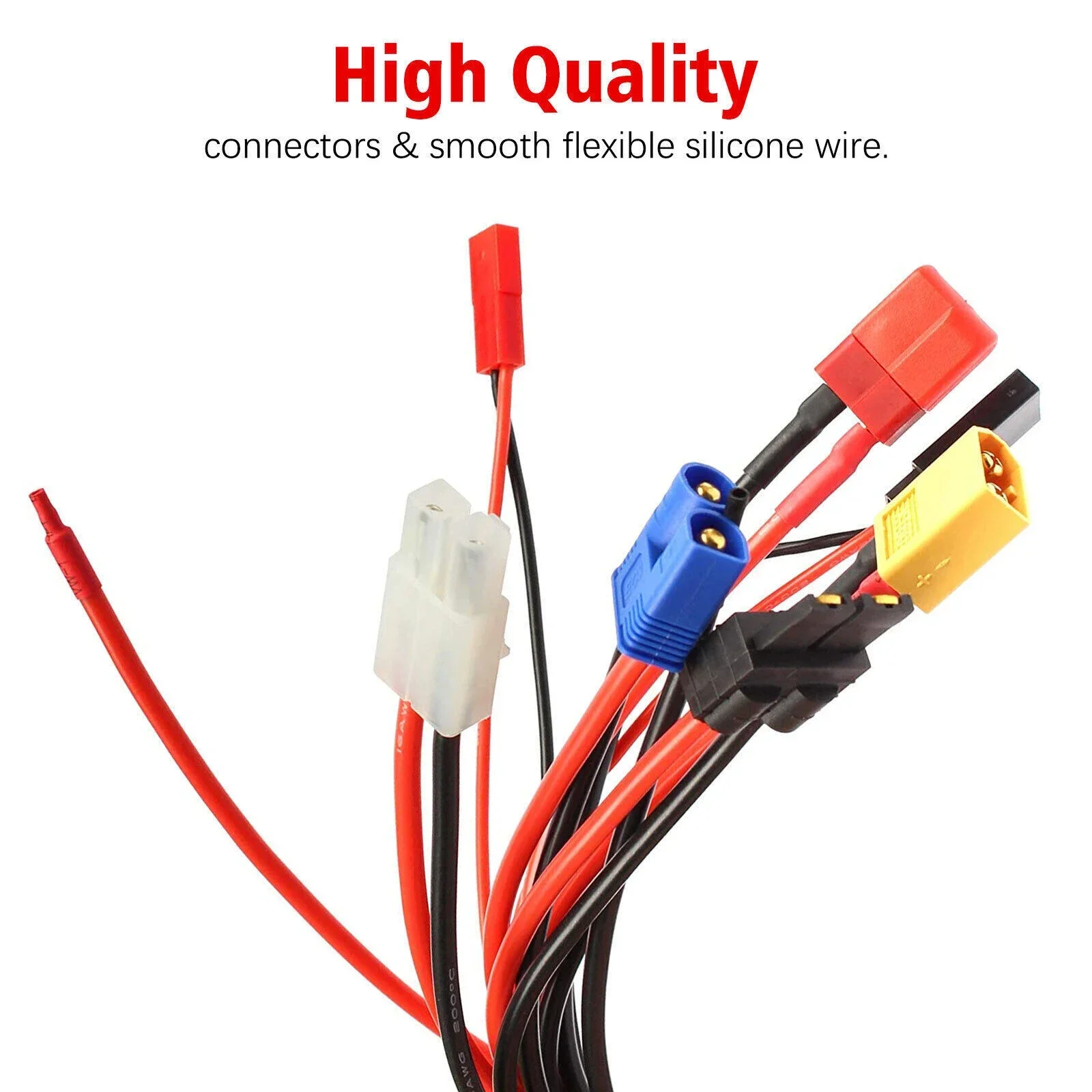 1pcs 8-in-1 multi charger plug for aircraft model 4.0 banana connection charging DC dual branch line high temperature resistance