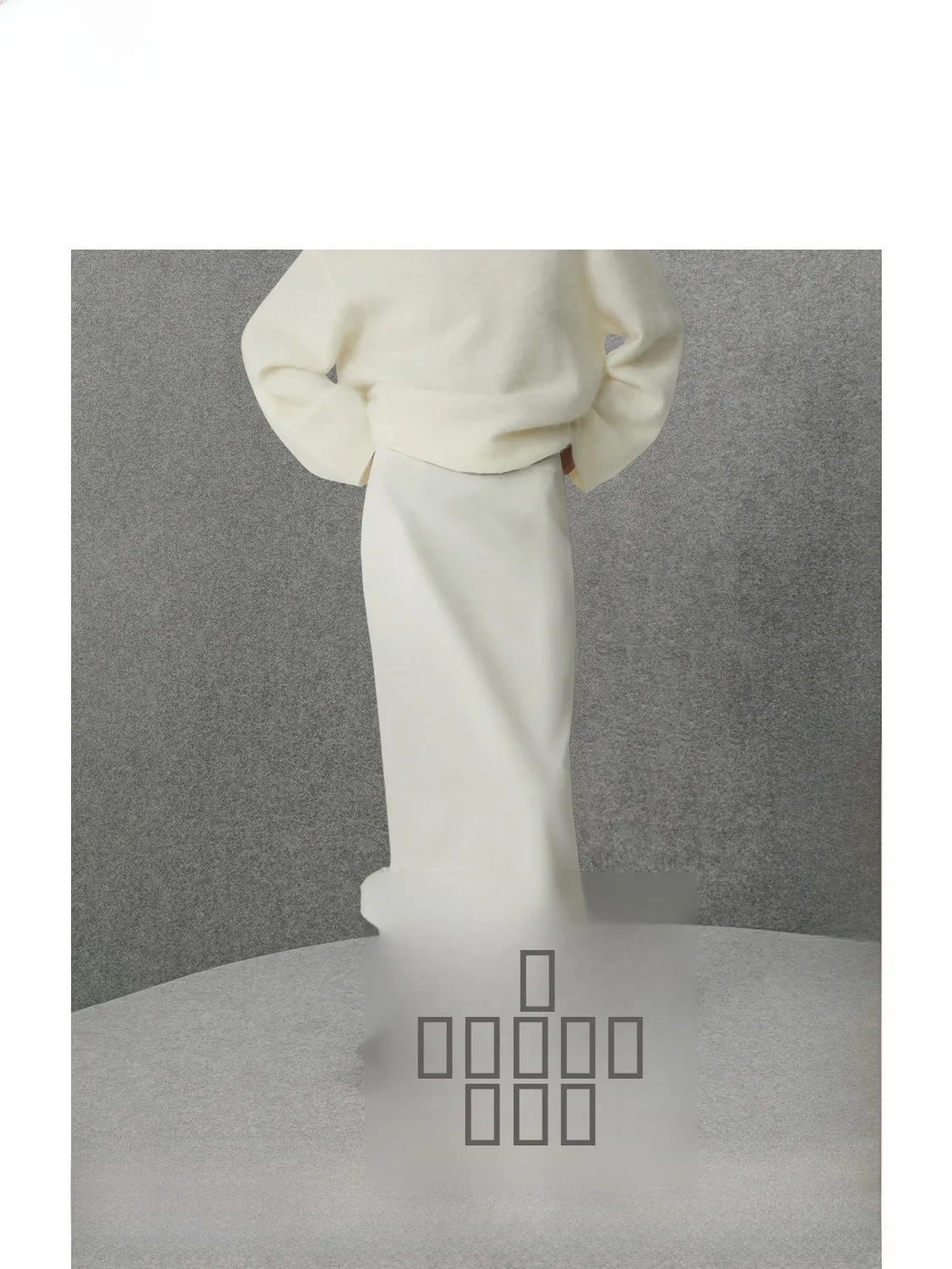 

Декоративная юбка ZhiZhi с 3D-цветами, прямого кроя, с высокой талией, из полиэфирного волокна, микроэластичная, для повседневной носки, серия Осень 2025, Cloud Snow